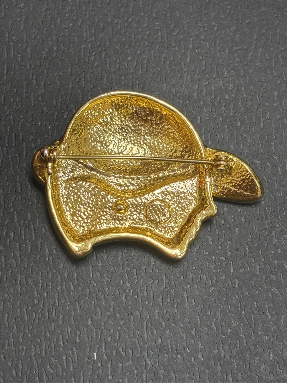 Elegant Vintage  Black‎ and Cream Lady Hat Brooch with Rhinestones